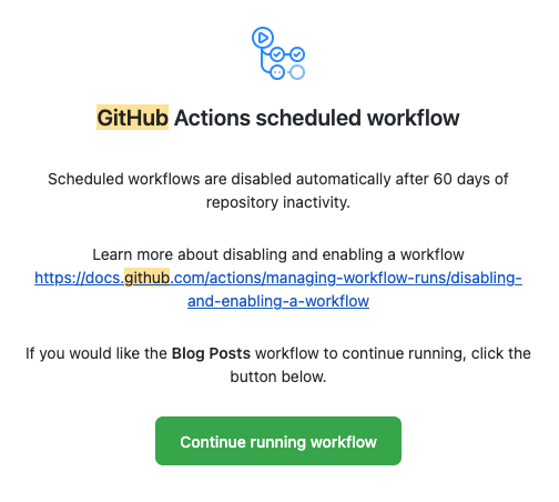 Github workflow emakil remainder