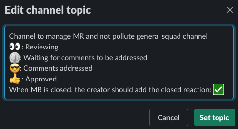 MR channel topic